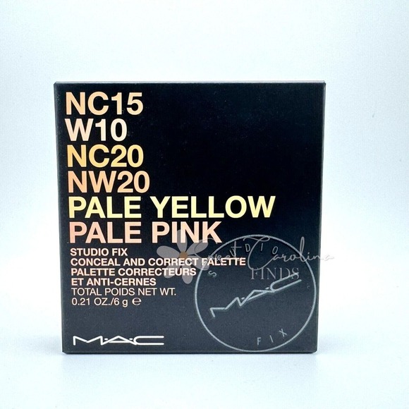 Mac Studio Fix Conceal & Correct Palette LIGHT 0.21 Oz. / 6 g NC15 W10 NC20 NW20 - Picture 2 of 4